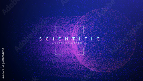 Scientific Research Background. Blue Tech Cosmos Bg. Space Network. Business Conference On Finance, Ai, And Biotechnology Lines. Abstract Data Science Pattern With Dots.