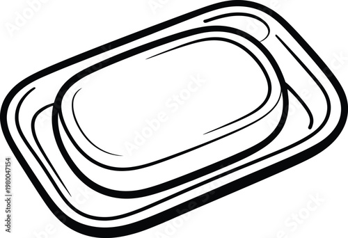 Single bar of hygiene soap resting inside a traditional ceramic dish for bathroom hand washing routine