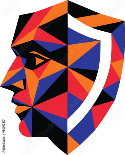 Adobe Illustrator Artwork Biometric Identification and Digital Security Minimalist Monoline Icon Set for Facial Recognition, Fingerprint Scanning, and Data Privacy.
