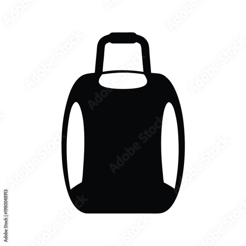 Black and white luggage icon style for travel and vacations