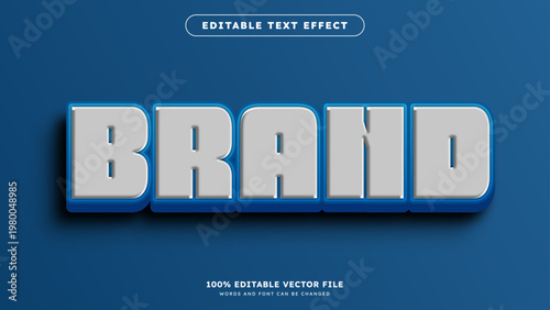 Business text effect style template with bold and 3D realistic style