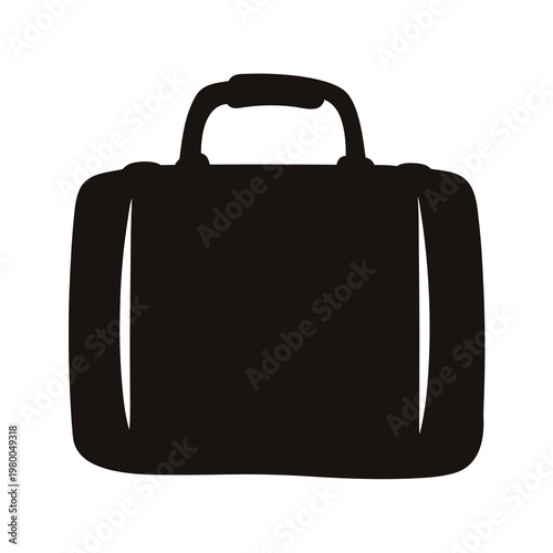 Black silhouette of a classic carryon bag for business travel