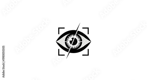 Eye icon with a line through it representing privacy and security.