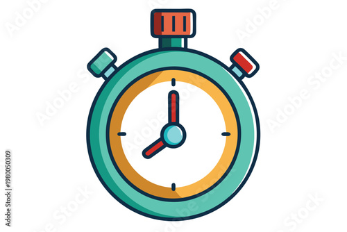 stop watch vector on white background