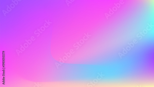 Dreamlike Gradient. Retro Geometric Brochure. Holographic Texture. Hologram Background. Unicorn Light. Pink Shiny Texture. Pop Concept. Modern Card. Blue Dreamlike Gradient