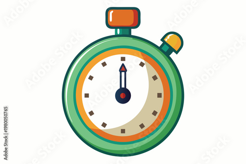 stop watch vector on white background