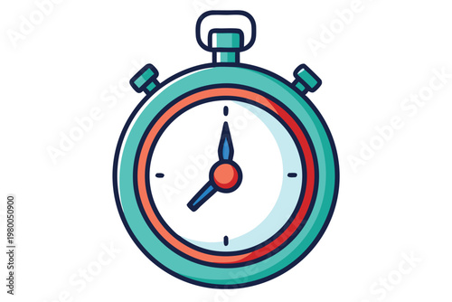 stop watch vector on white background