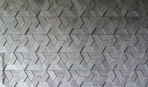 Geometric concrete wall surface pattern in Brasilia, Federal District, Brazil