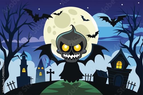 spooky vector on white background