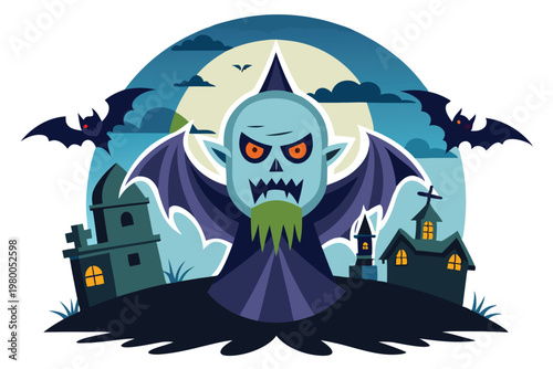spooky vector on white background