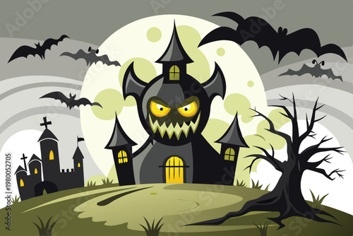 spooky vector on white background