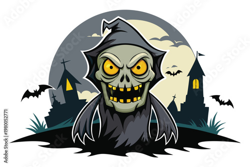 spooky vector on white background