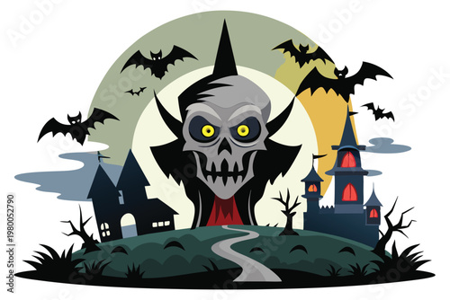 spooky vector on white background