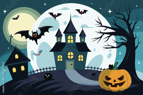 spooky vector on white background