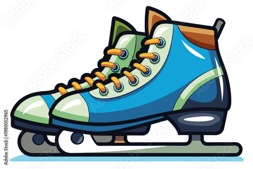 skating shoe vector on white background