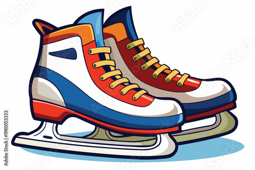 skating shoe vector on white background