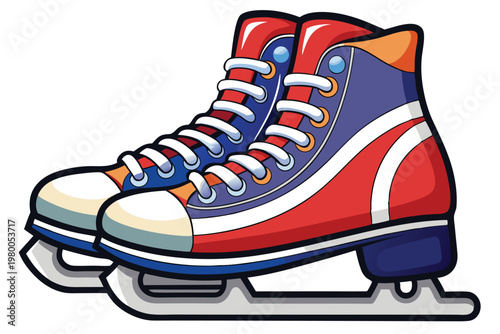skating shoe vector on white background