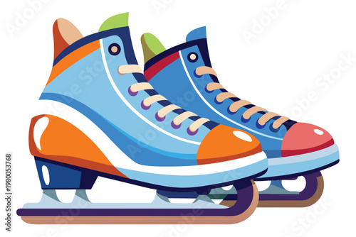 skating shoe vector on white background