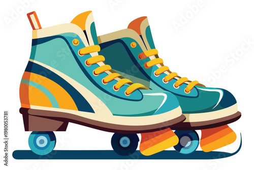 skating shoe vector on white background