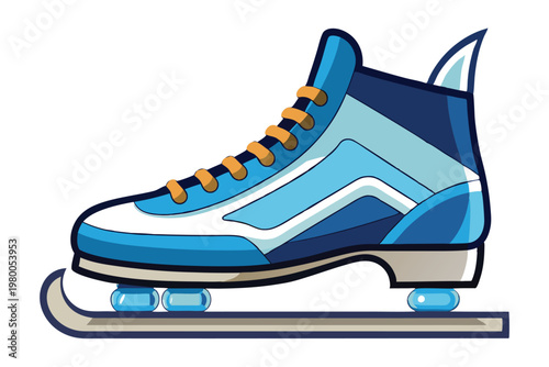 skating shoe vector on white background