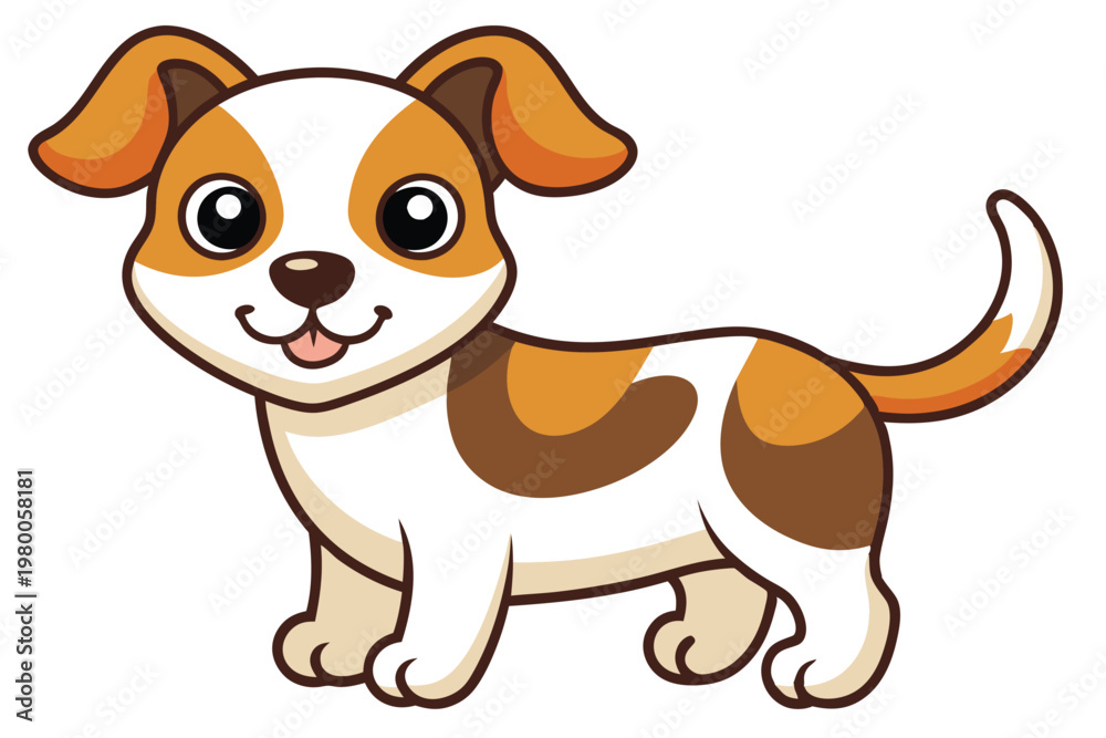 Obraz premium puppy vector on white background