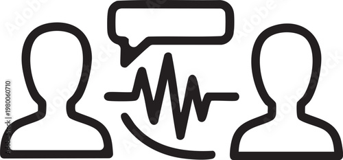 Voice Recognition and Human Communication Icon