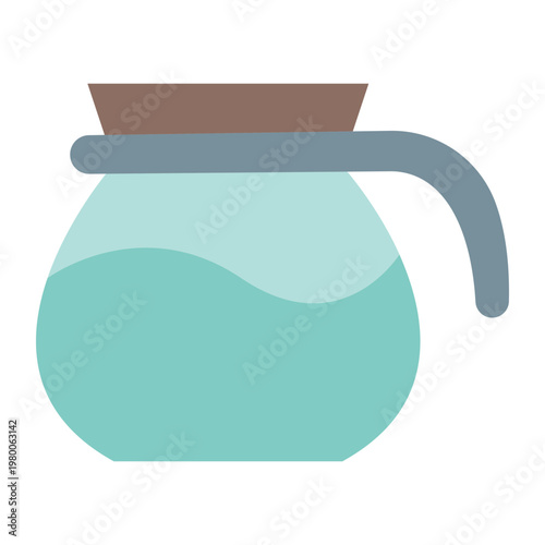 Coffee Pot Vector Flat Icon Design