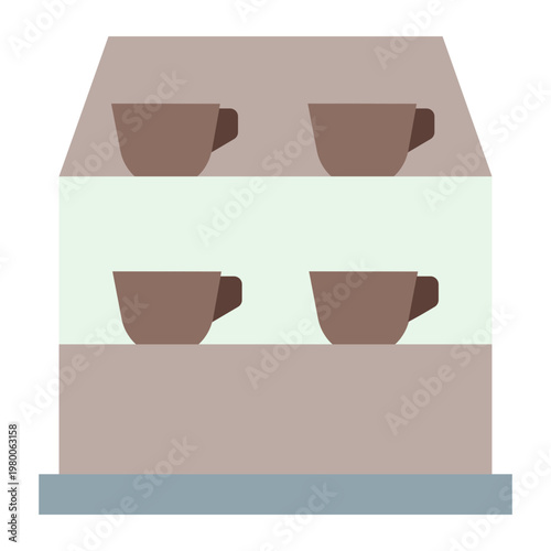 Showcase Vector Flat Icon Design