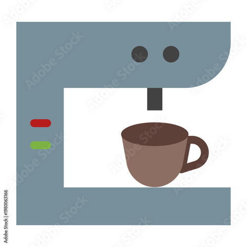 Coffee Maker Vector Flat Icon Design