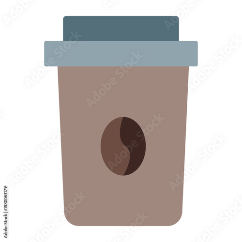 Paper Cup Vector Flat Icon Design