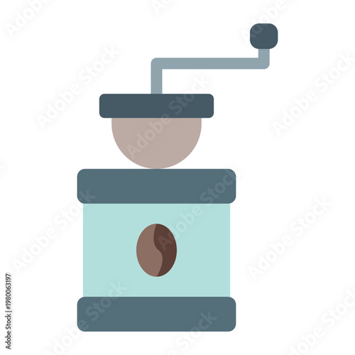 Coffee Grinder Vector Flat Icon Design