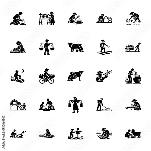 Rural Farming and Agrarian Life icons