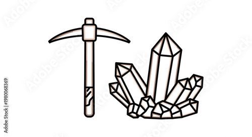 Mining Tools and Crystals - Exploration and Geology Equipment