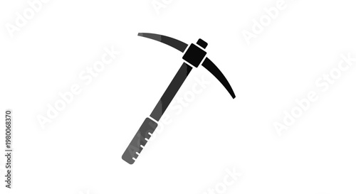 Mining Pickaxe Tool Isolated on White Background - Industrial Equipment