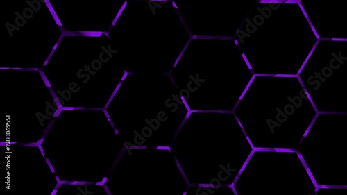 Glowing honeycomb hexagonal grid background animation