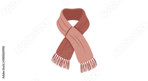 Warm and cozy pink knitted wool scarf with fringe ends for winter fashion, cold weather protection, and comfortable seasonal clothes.