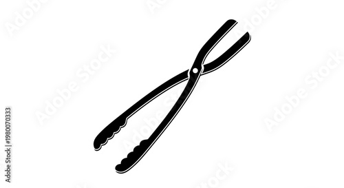 Close up silhouette of a kitchen whisk with a wire frame and handle isolated on a clean white background representing culinary tools and cooking preparation