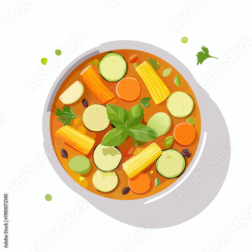 Bunter veganer Gemüseeintopf mit saisonalem Gemüse