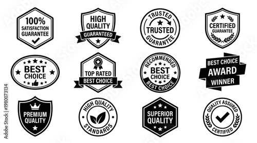 Quality Guarantee Badges and Labels.