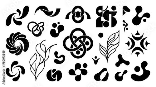 Collection of various abstract shapes.