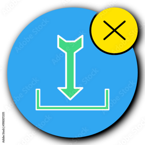 Digital file download icon set with multimedia music and image formats, upload and save button elements in blue and green color - HGPCOSM01