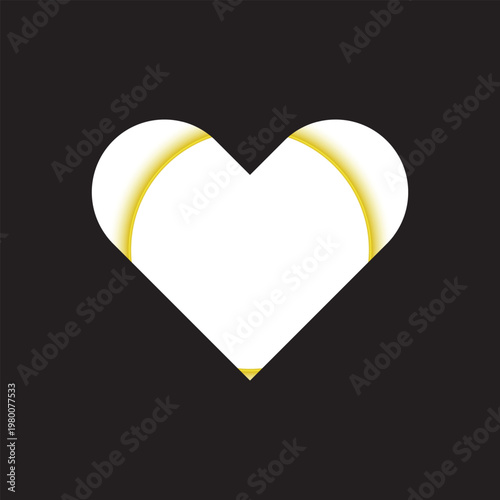golden heart on black