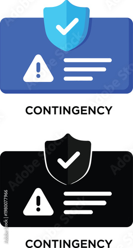 Contingency plan visual security warnings and preparedness concepts