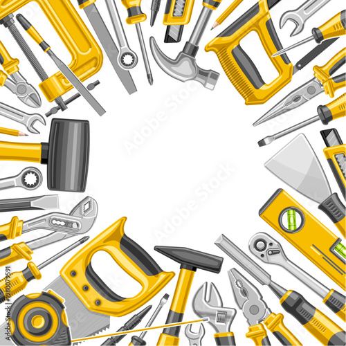 Vector layout for Carpentry Tools