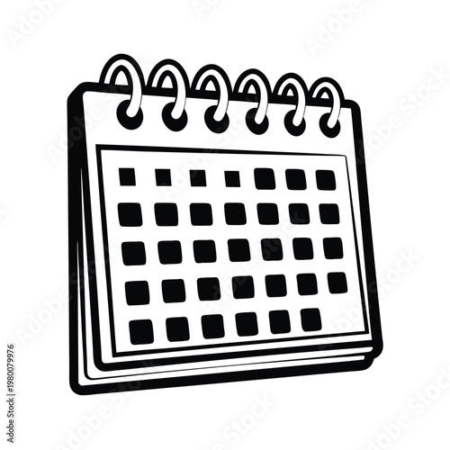 Minimalist Vector Calendar Icon with a Marked Day for Scheduling Needs