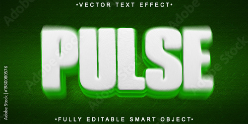  Pulse Neon Beat Typography Style Vector Fully Editable Smart Object Text Effect