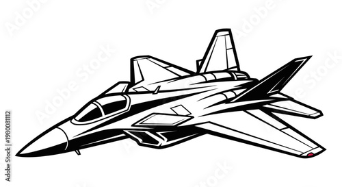 Modern Military Jet Fighter Aircraft Soaring Through the Sky