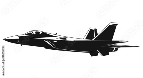 Modern Military Jet Fighter Aircraft Soaring Through the Sky