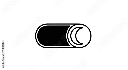 Toggle switch icon representing on/off or day/night mode functionality, suitable for user interface design and system settings