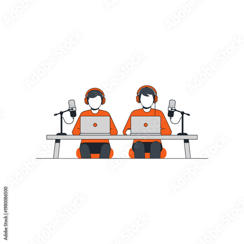 Two streamers engaged in a collaborative content creation session